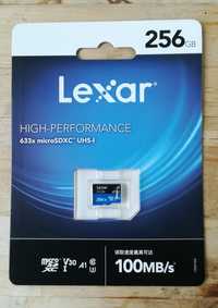 Card micro SD Lexar 256GB UHS-I + adaptor SD+USB