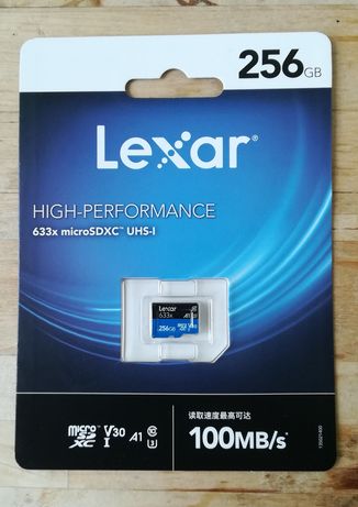 Card micro SD Lexar 128 GB/256GB UHS-I + adaptor SD+USB