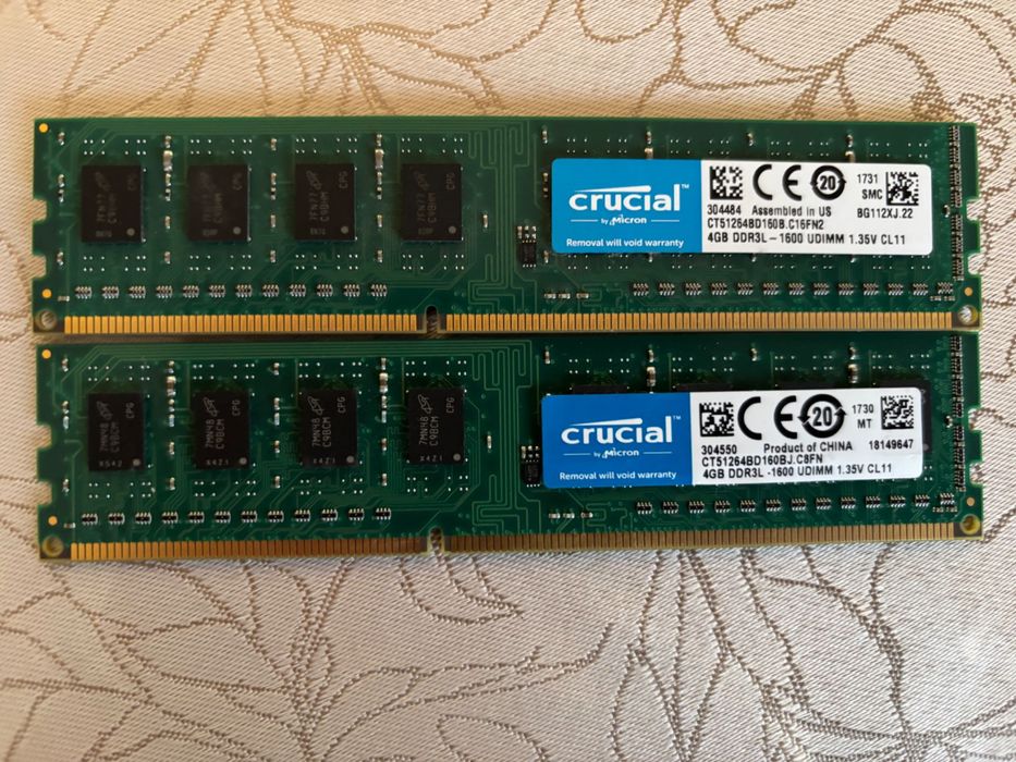 Kit-uri Memorie RAM 2x4GB DDR3 (PC3) si DDR3L (PC3L) 8GB