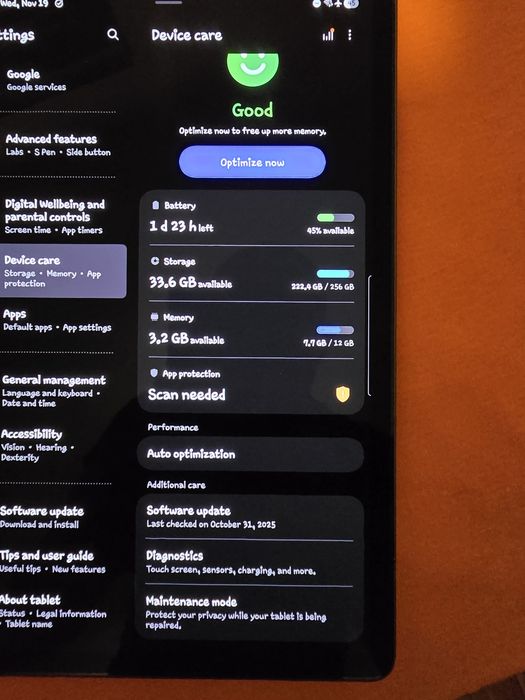 Таблет Samsung Galaxy Tab S9 X716 5G 256GB + 12GB RAM+кейс Spigen