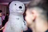 Surprize cu ursul gigant alb-Teddy
