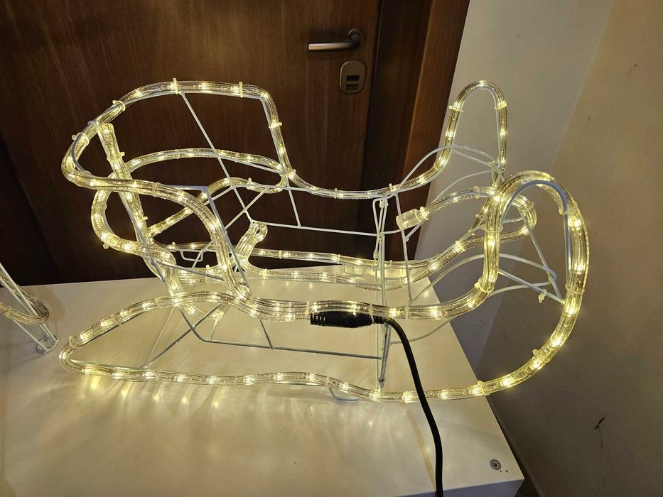 Еленче със шейна LED коледна украса