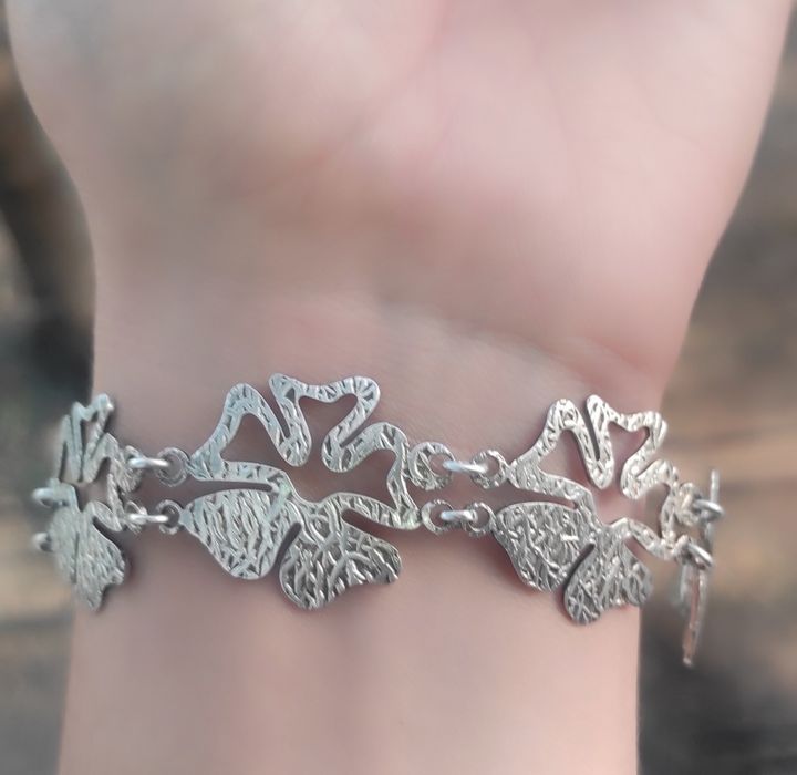Браслет из серебра крупный