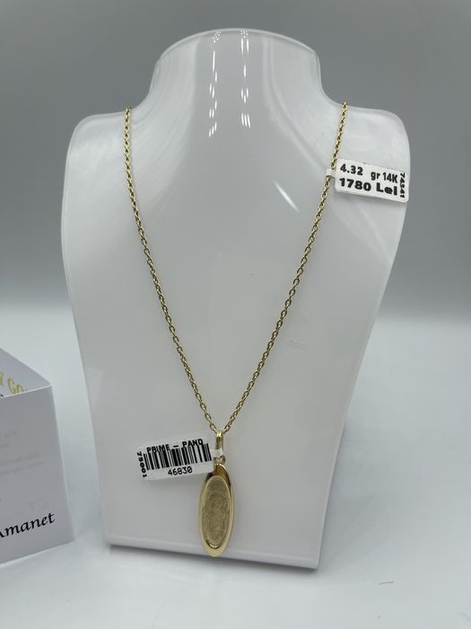 Lant+Pandant Aur 14k / 4,32g+0,94g / 24cm / #46789+46830