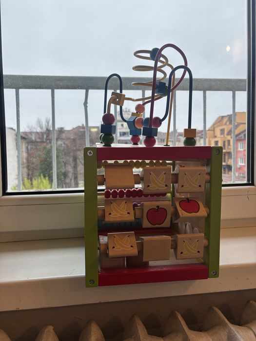 Дървен дидактически куб