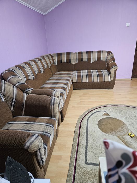 NOU Set canapea coltar NOU extensibila + fotoliu