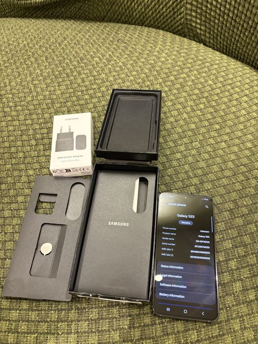 Samsung s23, Black, tziple pe margine, folosit 2 saptamani