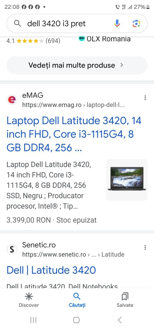 Laptop nou dell a11a generație