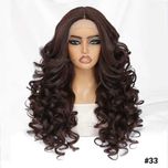 Тъмно кафява къдрава лейс фронт перука LACE FRONT