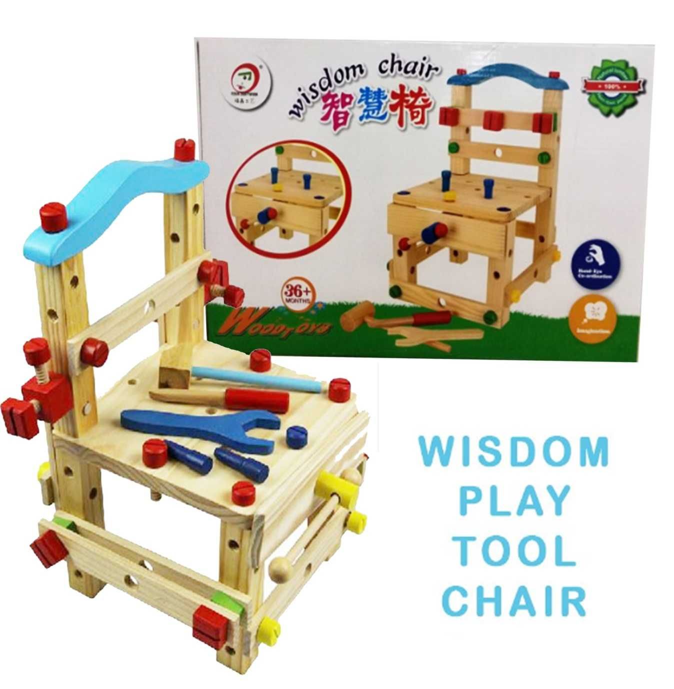 Centru de activitati Montessori din lemn Wisdom Chair, 44 piese,3 ani+