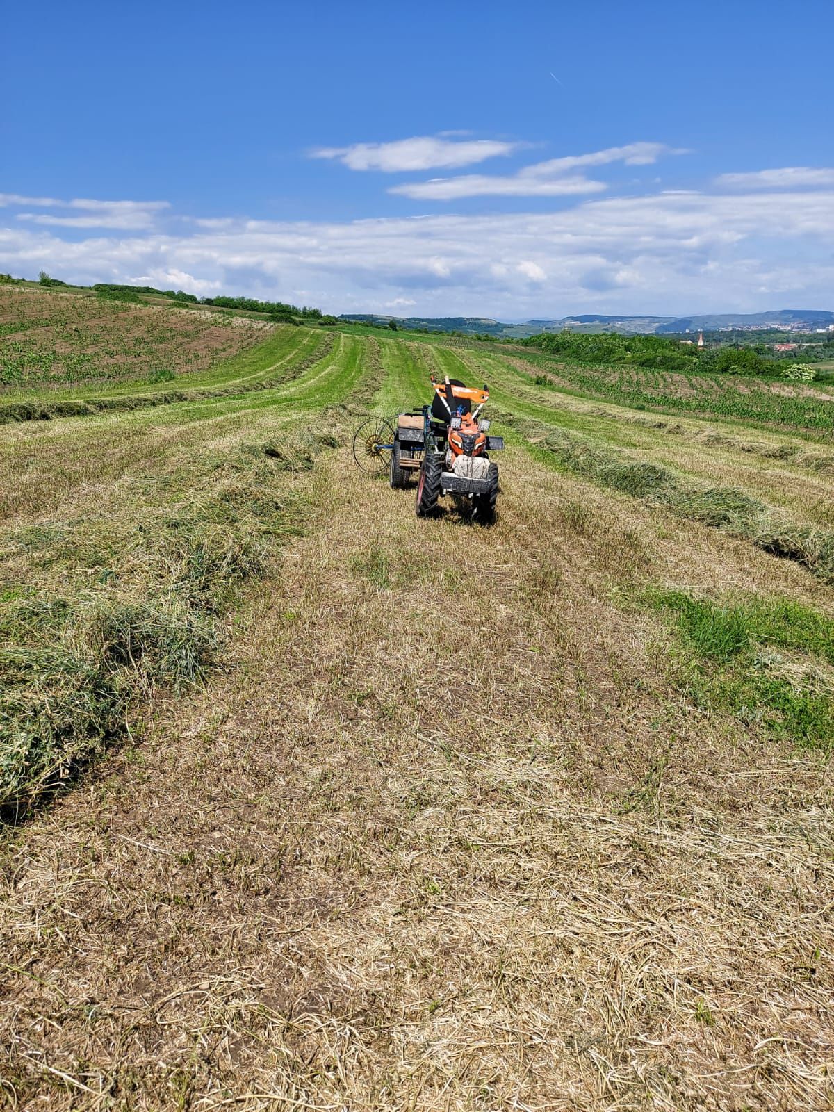 Grebla pentru tractorase cu curele fara tiranti motocultoare, ATV, CAL