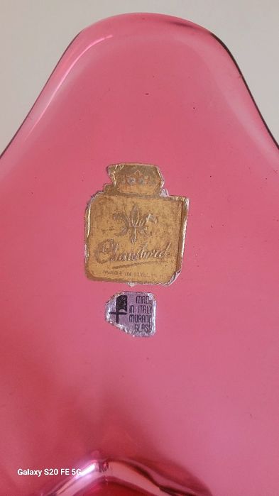 Кристална купа,фруктйера Murano Италия нова от 60 години