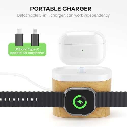 Нова Зарядна станция с аларма, лампа и MagSafe за iPhone/Watch/Pods