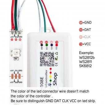 Controler RGB banda LED digitala/adresabila SP108E WIFI