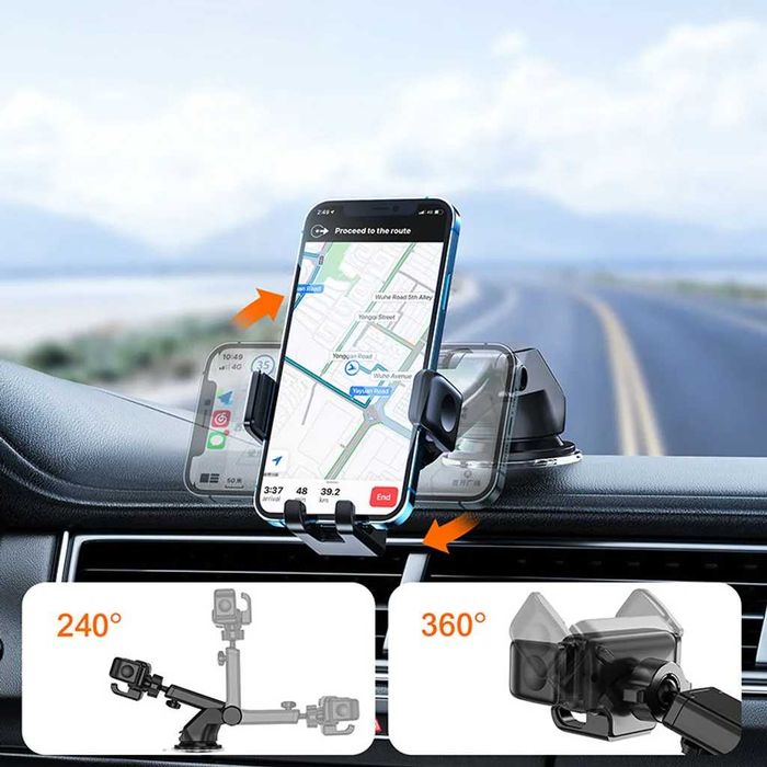 Suport telefon auto Joyroom, negru (JR-ZS283)
