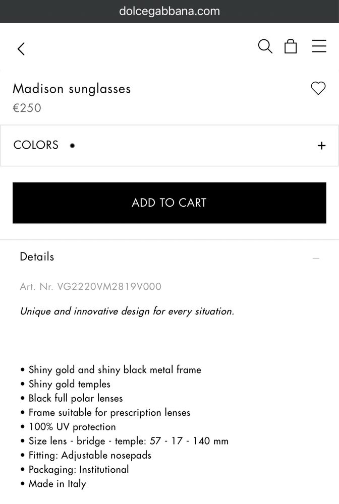 Dolce Gabbana Слънчеви Очила