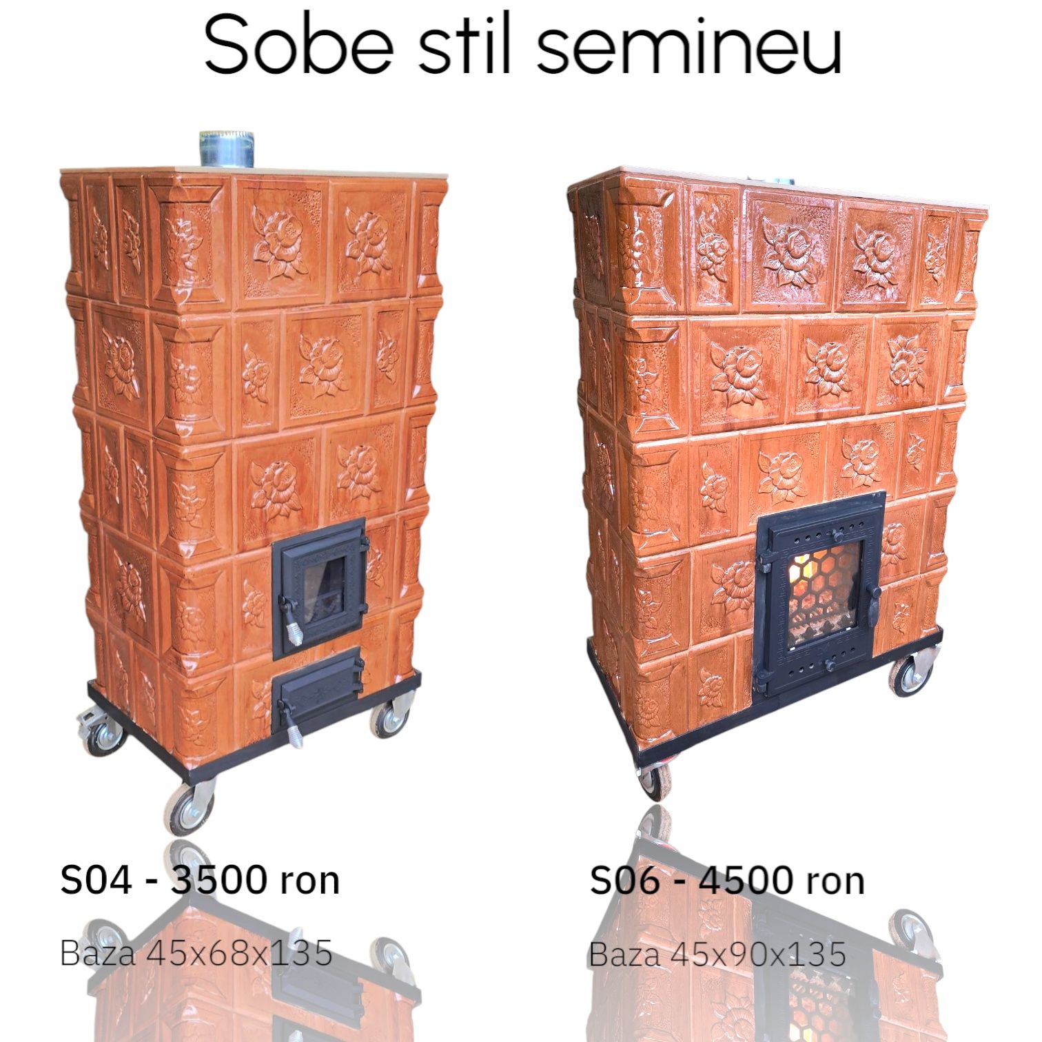 Sobe teracota premium cu roti