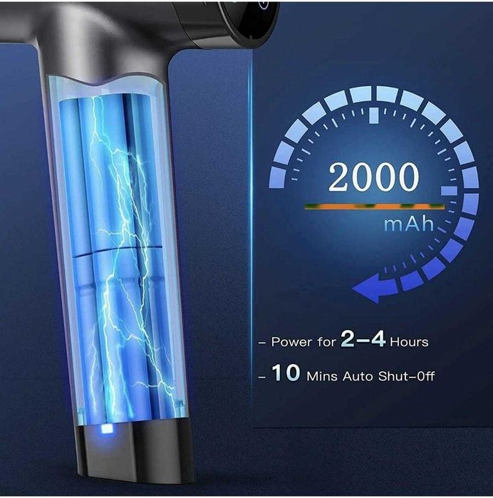 Нов Масажен пистолет Дълбоко тъканен масажор 8 глави за мускулна болка