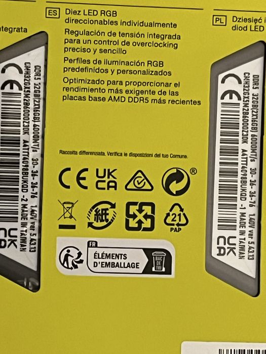 32GB RAM DDR5 6000MHz CL30