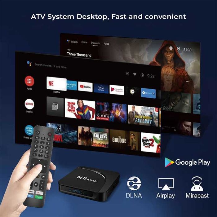 НОВ TV BOX M11 MAX Android TV 14 S905X5M AV1