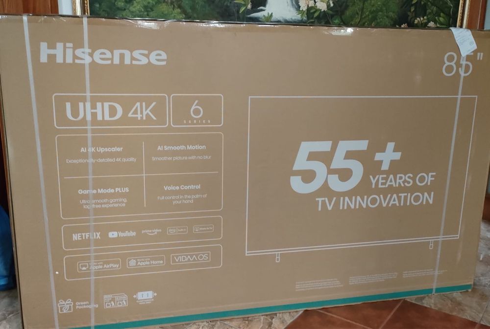 Televizor 85” Led Smart HISENSE 85A6Q 215 cm UHD 4k nou garantie 2ani