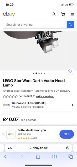 Lanterna de colecție LEGO Darth Vader 2013 *FUNCTIONALA*