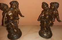 Set sculpturi amorași din bronz