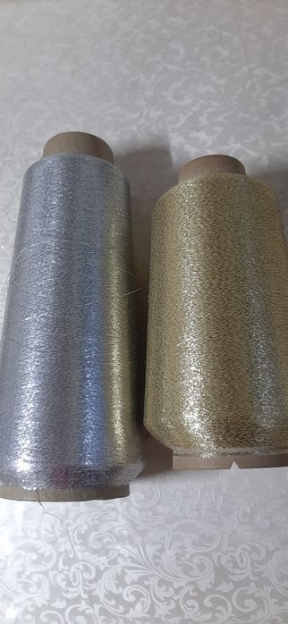 Продам нить люрикс,цвет серебряный и золотистый..