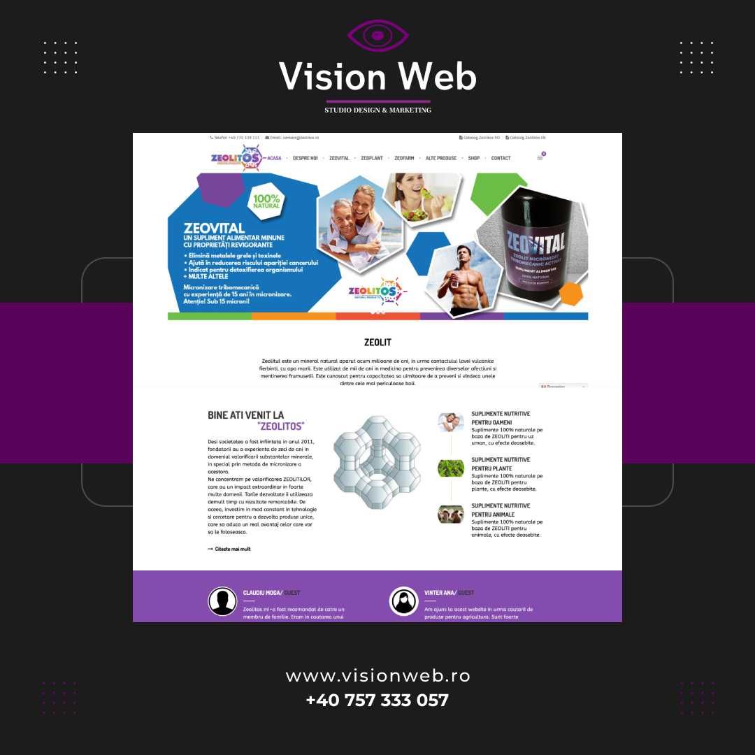 Creare site de prezentare / Creare magazin online - Vision Web