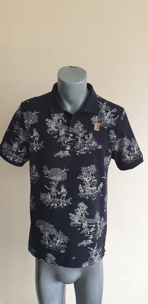 Nike Court Skeleton Pique Cotton Size M ОРИГИНАЛ! Мъжка Тениска!