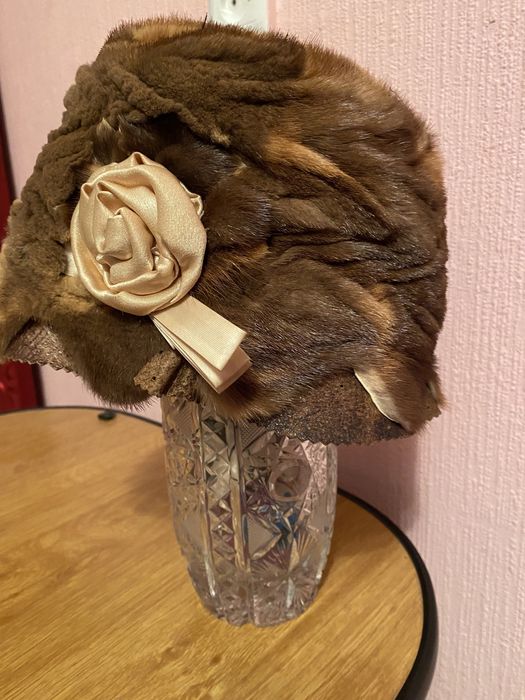 Шапка женская из стриженной норки