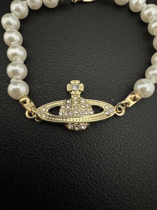 Bratara Vivienne Westwood Gold Pearl