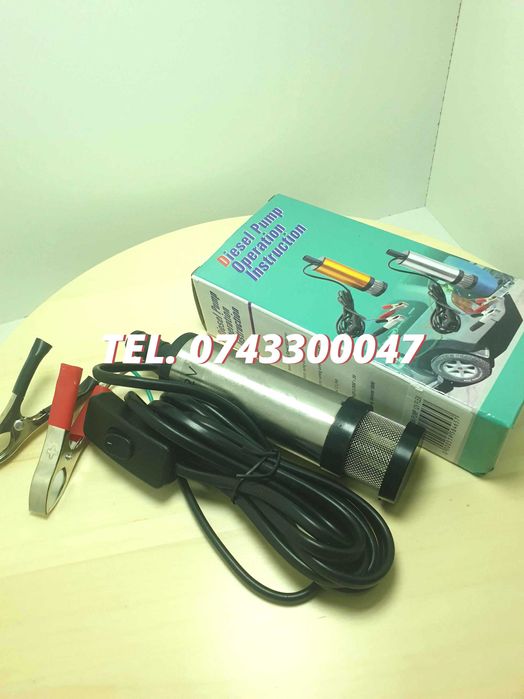 Pompa Transfer Lichid Submersibila Electrica 12v Ulei Carburant