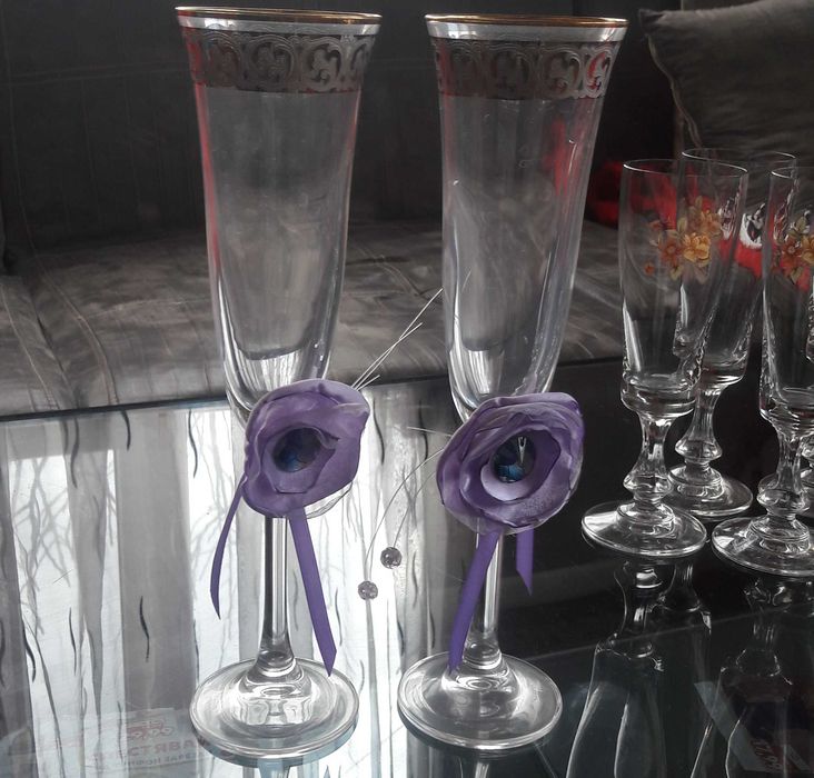 Сватбени кристални чаши