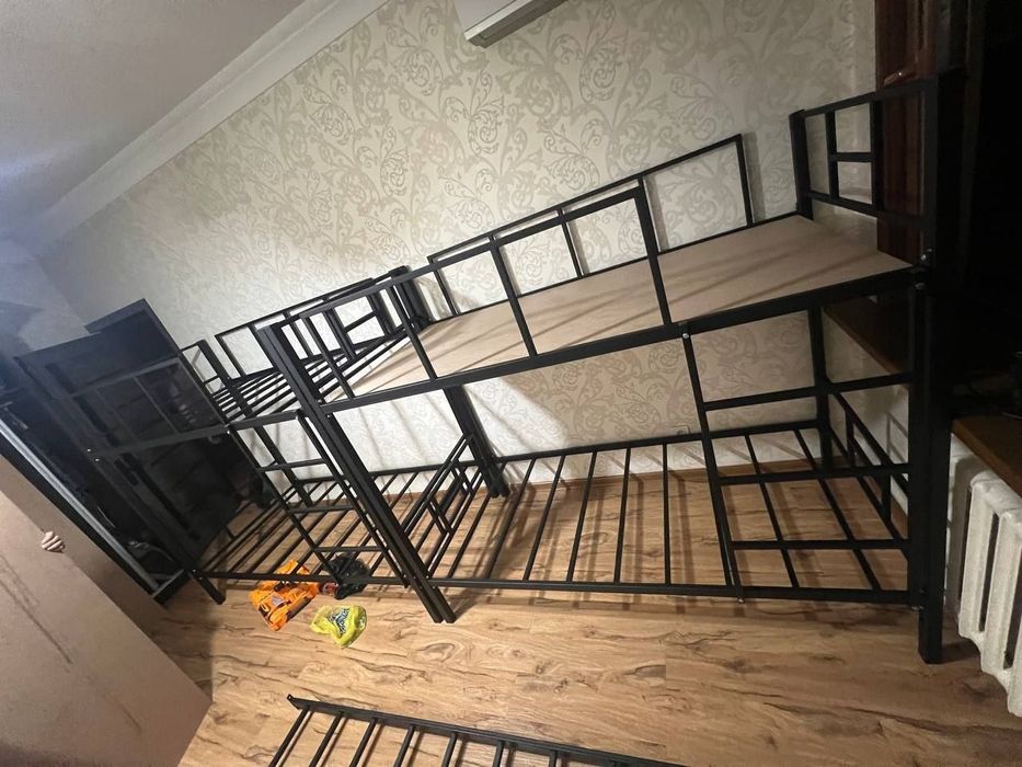 Двухъярусная Loft krovat темир крават metal kalavat Лофт