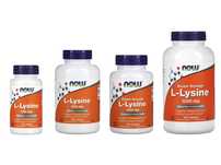 NOW Foods, L-лизин, l lysine Lizin 500 мг, 1000 мг, 100 и 250 таблеток