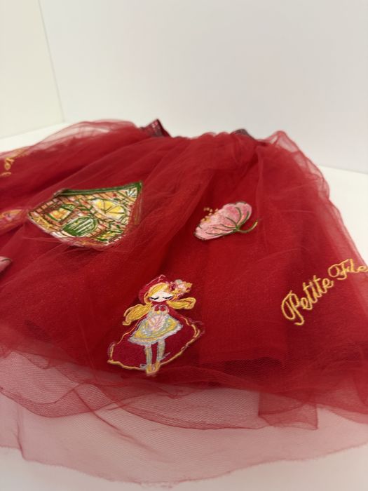 Детска коледна пола Petit Fleur – размер 7–8 години