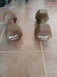 Set 2 gantere cauciucate Voit 5 kg si 10 kg noi