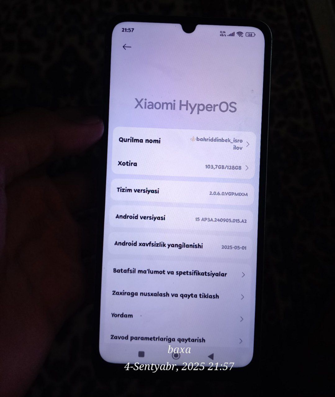 Redmi 13 c holati ideal o'zim wliwlatganman