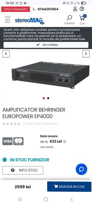 Vand 2 boxe beringer cu un ep4.k