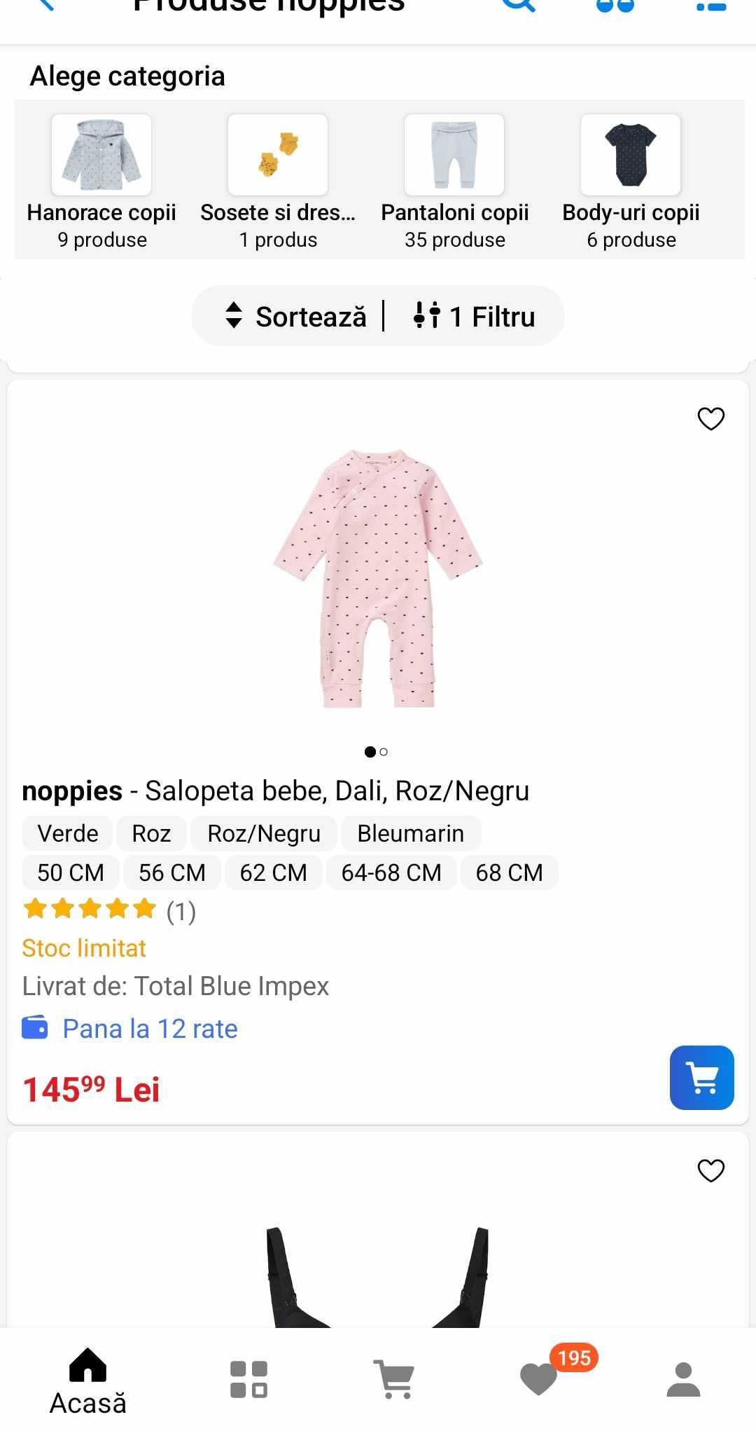 Salopeta noppies, noua cu eticheta!