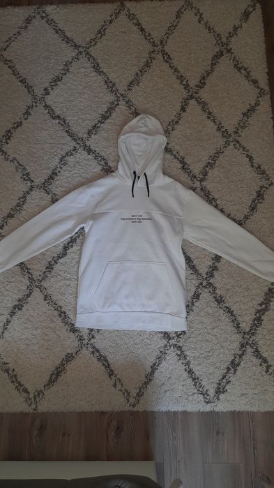 Hanorac alb cu glugă S