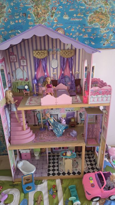 Seturi jucarii lemn,, casuta, piata, bucatarie