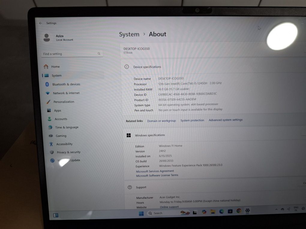 Acer noutbuk sotiladi srochna