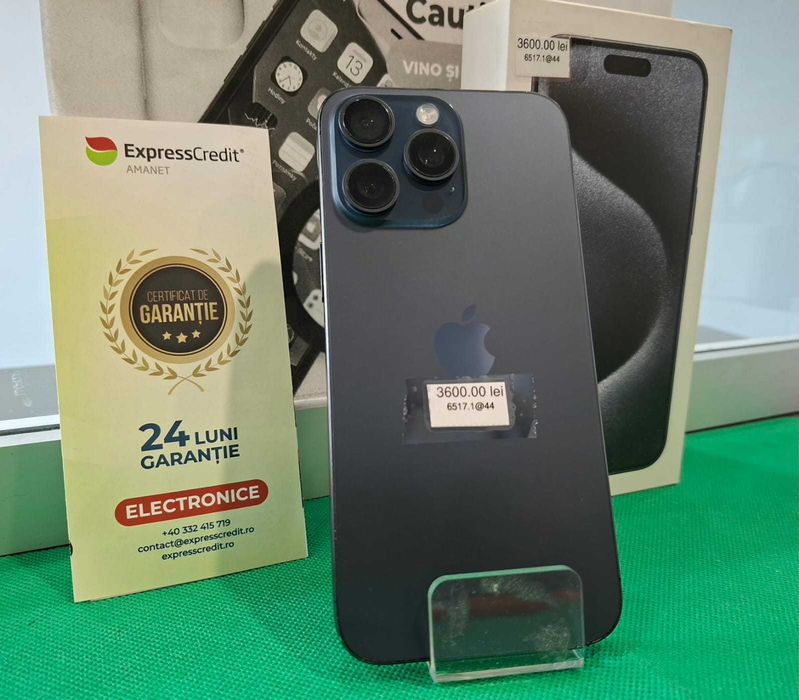 Iphone 15 Pro Max 256Gb 87% Bateria (AG44 Bc2 B:6517)-Garantie 2 ani!