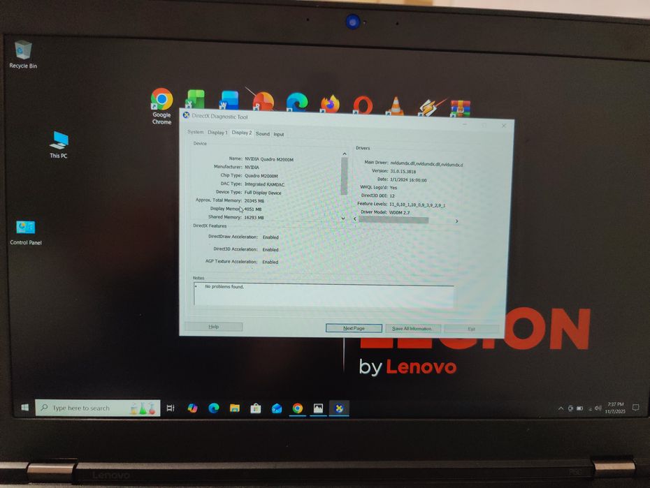 Laptop gaming Lenovo Legion i7 ram 32Gb Gtx 8Gb ssd GTA FORTNITE FIFA