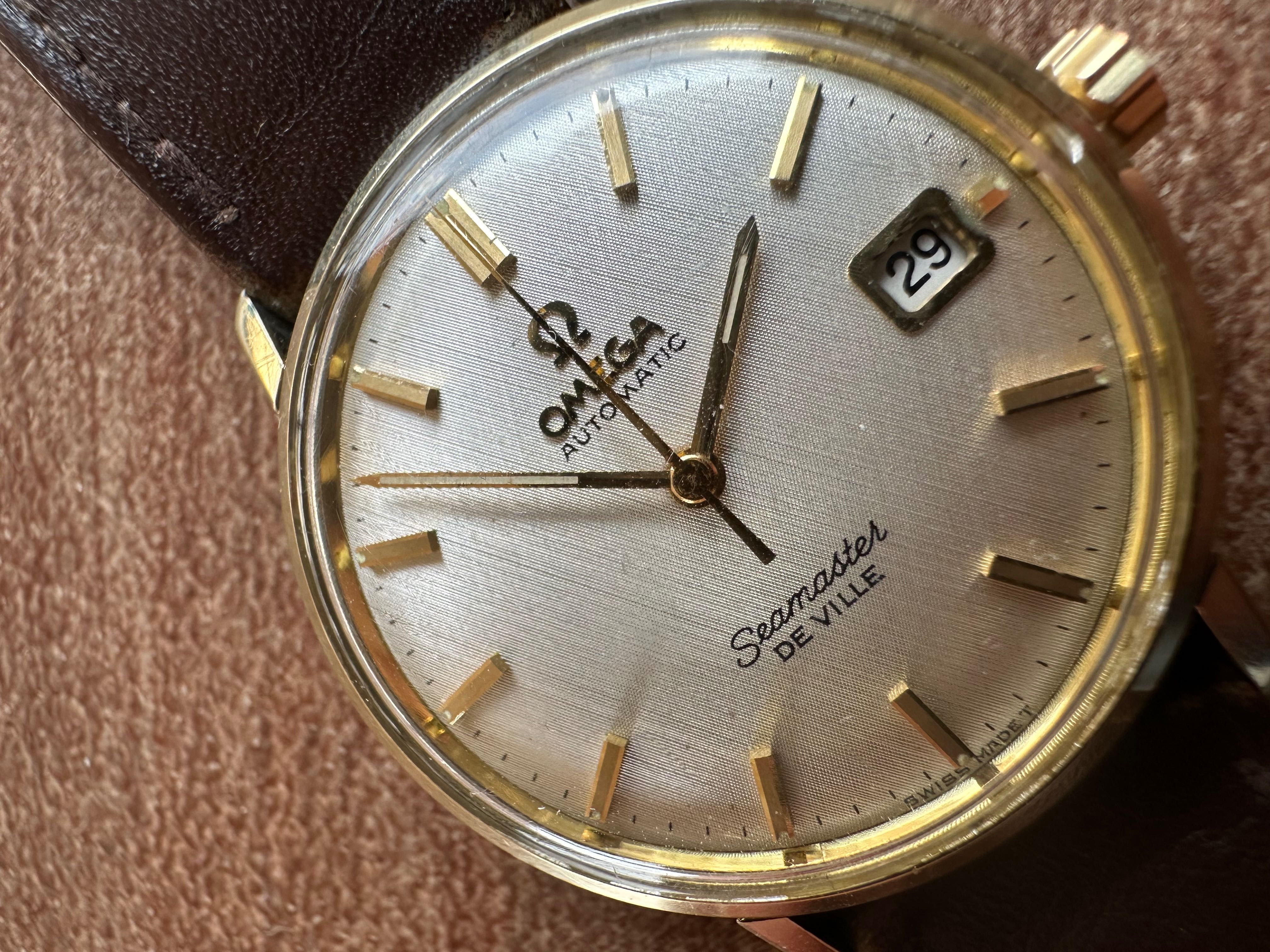 Омега Omega seamaster devile мъжки часовник от 60те. Злато стомана.