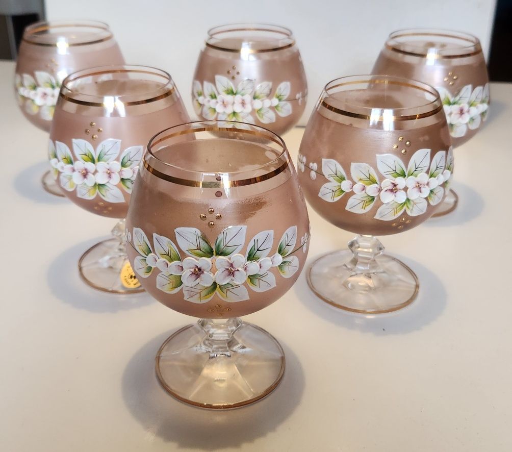 Set vintage cristal bohemia hand made