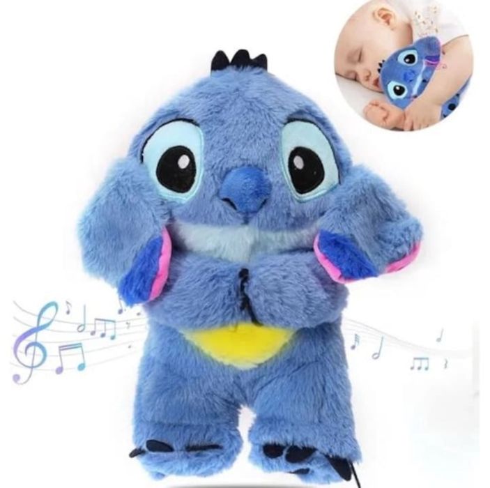 Jucarie de plus Stich care respira, melodie linistitoare