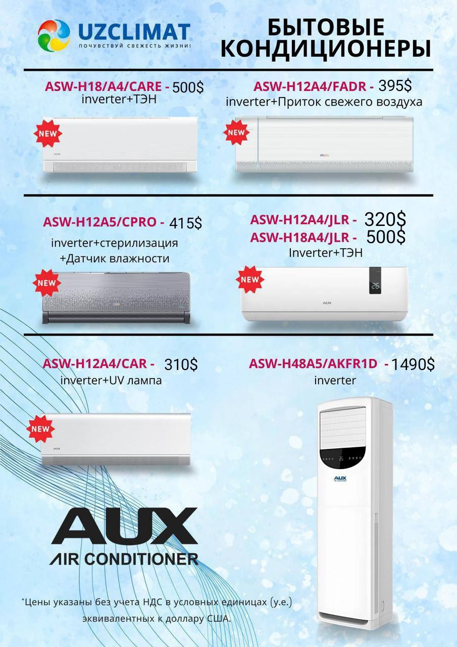 Кондиционер AUX (12) Inverter+(ТЭН) Low Voltage Model: ASW-H12A4/JLR